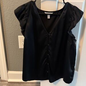 Nine West Black Button-Down Blouse